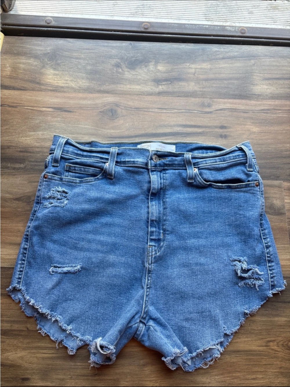 Signature by Levi Strauss Distressed Denim Shorts - Blue
